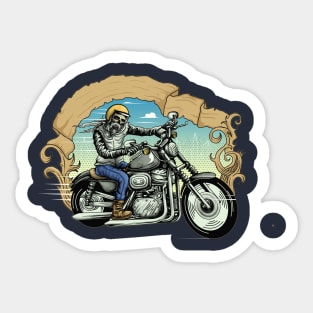 skull ride Sticker